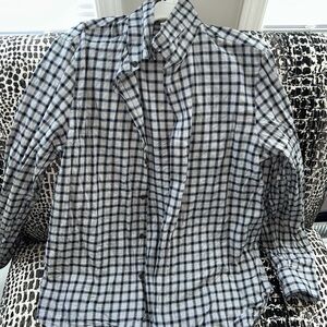 Calvin Klein Black and White Casual Button Down Shirt